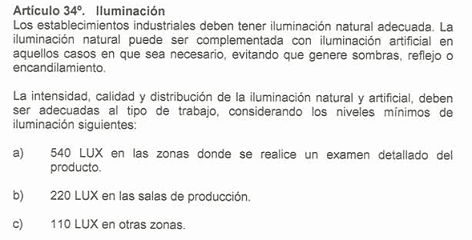 DS 007-98-sa iluminación