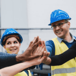 Trabajadores felices monitoreo