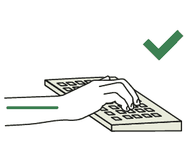 Método ROSA, uso de teclado