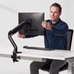 Monitoreo de ergonomía, pantalla arriba