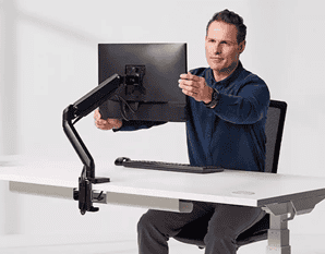 Monitoreo de ergonomía, pantalla arriba